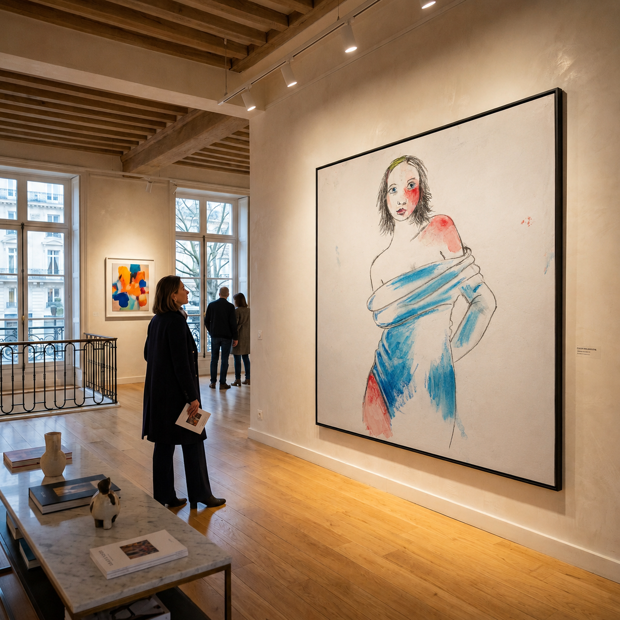 Vue d'une galerie d'art contemporain